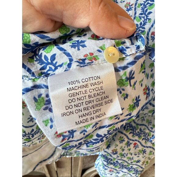 Thierry Colson Floral Vita Blouse Top Shirt Size Medium - Picture 7 of 9